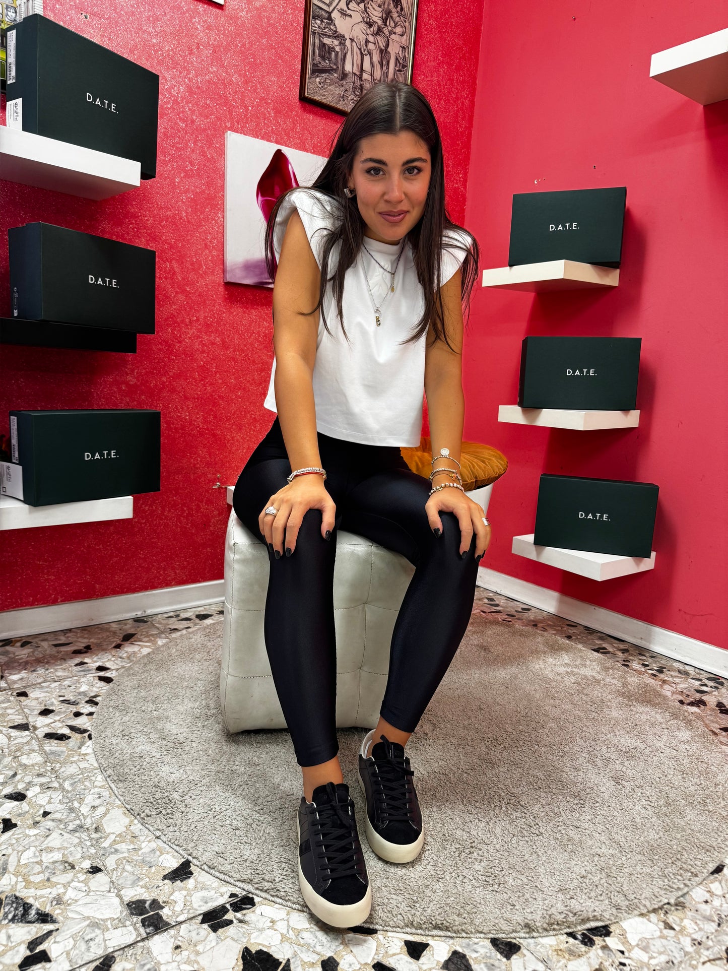 SNEAKERS D.A.T.E. HILL LOW CALF BLACK