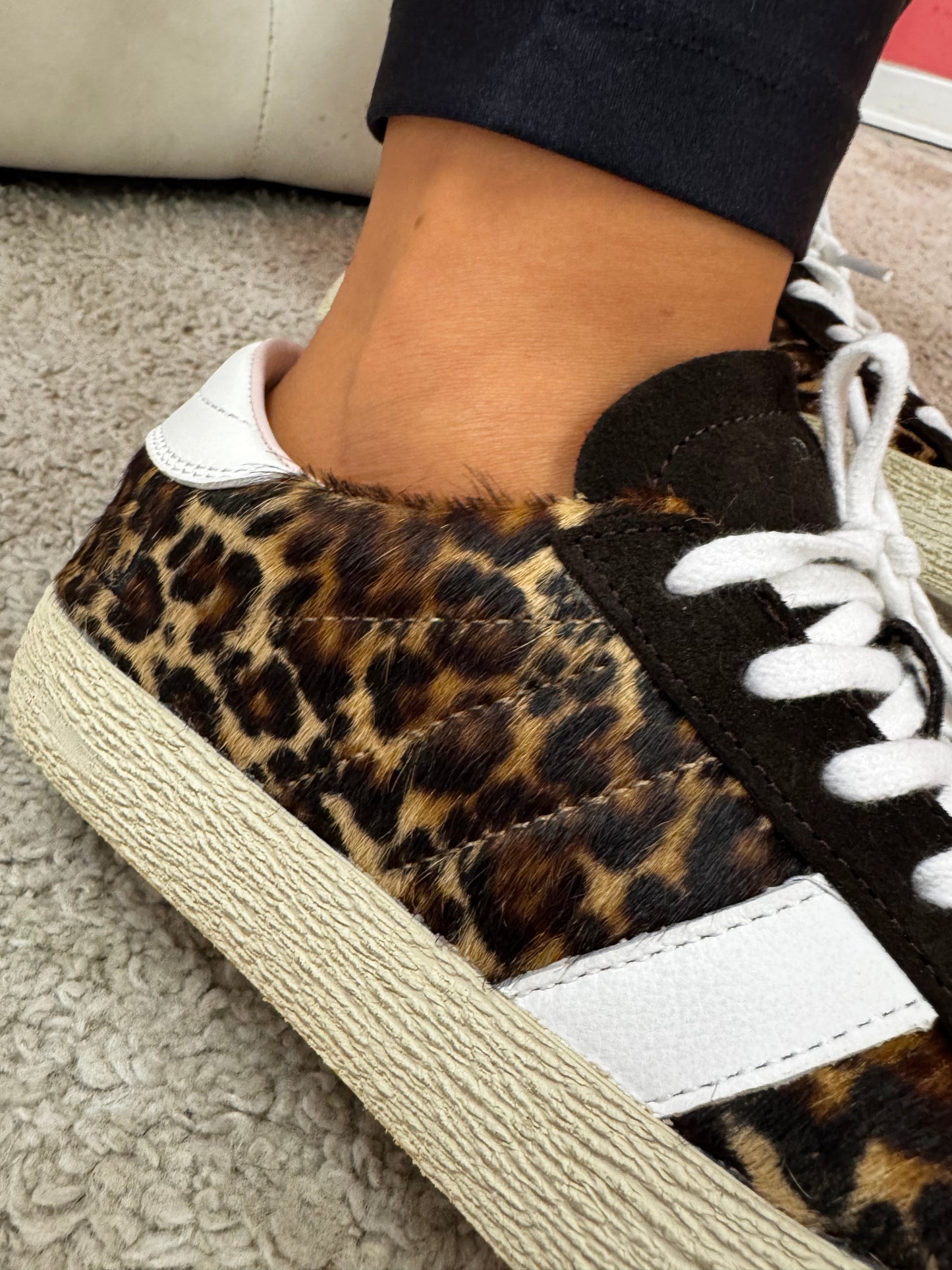 SNEAKERS D.A.T.E. HILL LOW LEOPARD BROWN